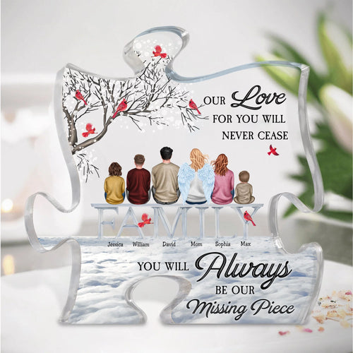 Always Our Missing Piece - Personalized Puzzle Acrylic Plaque