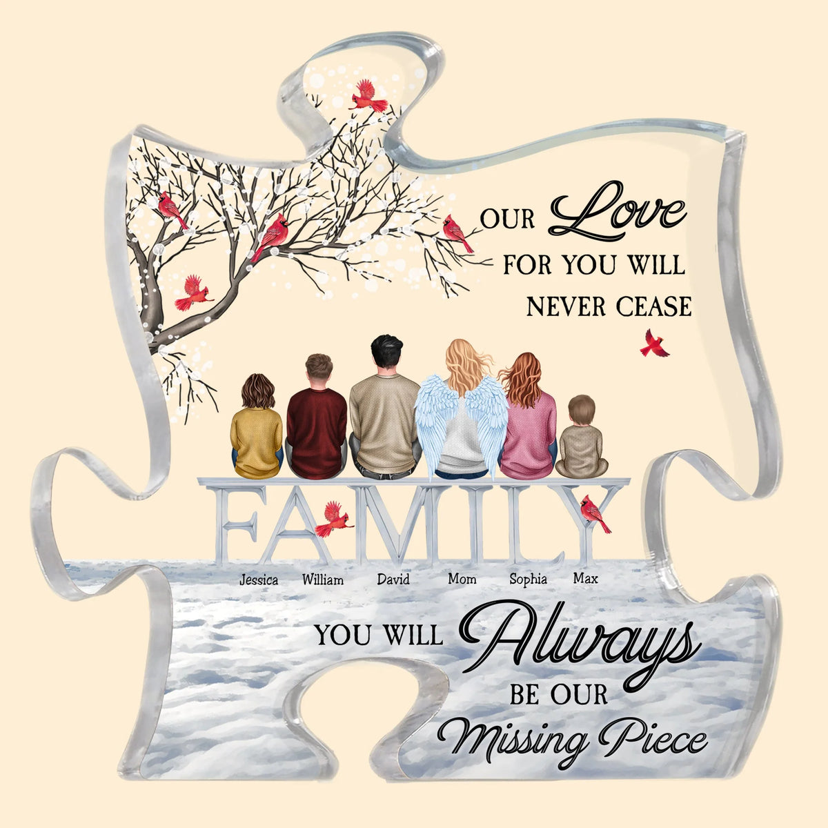 Always Our Missing Piece - Personalized Puzzle Acrylic Plaque