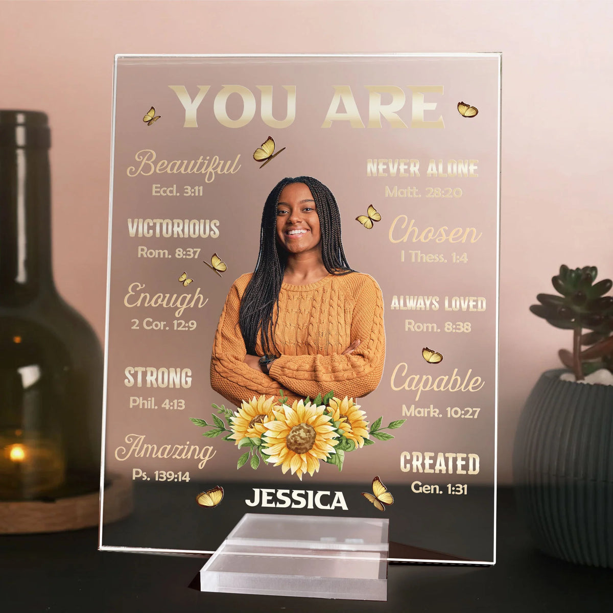 You Are Beautiful Victorious - Personalized Acrylic Photo Plaque
