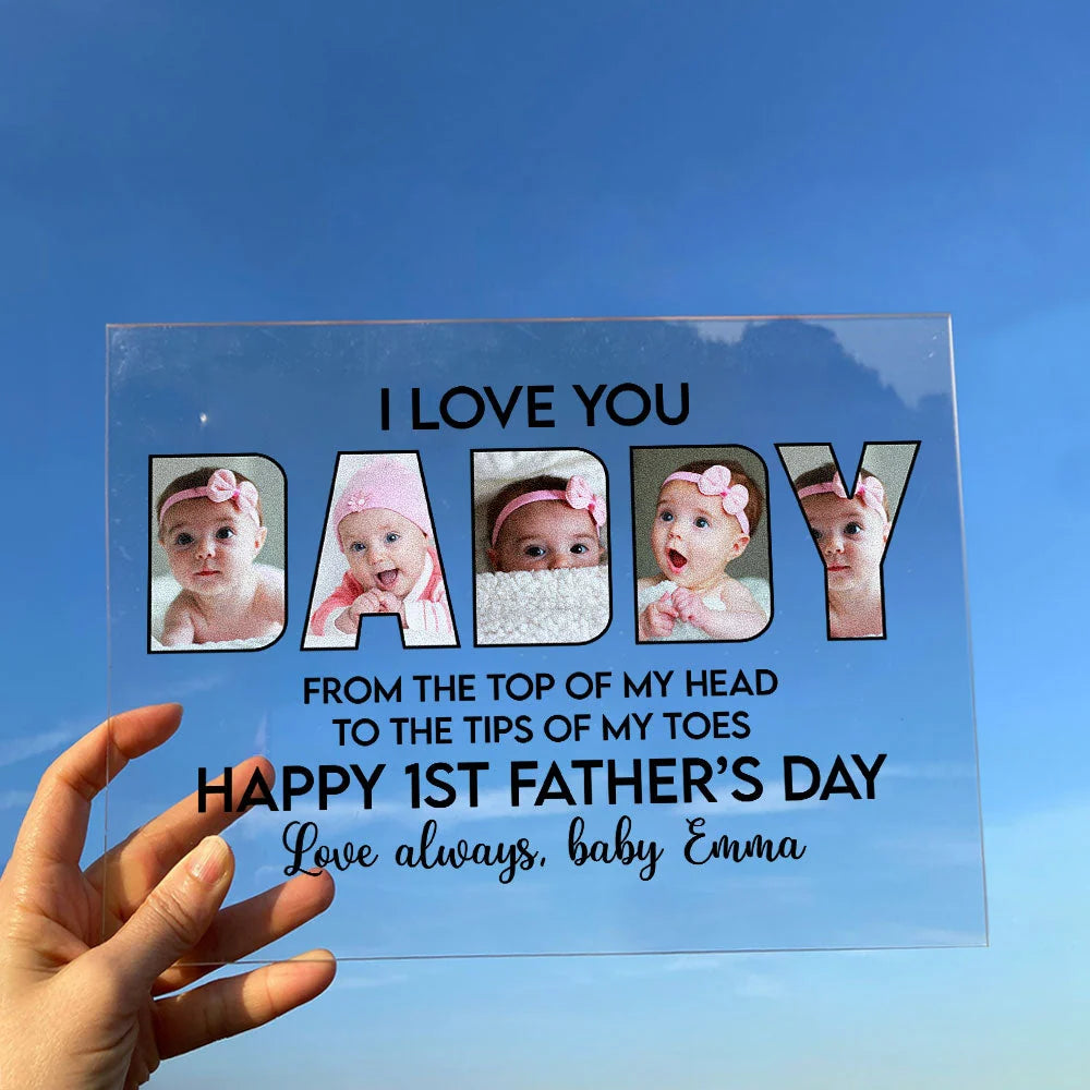 Happy 1st Father's Day - Personalized Acrylic Photo Plaque